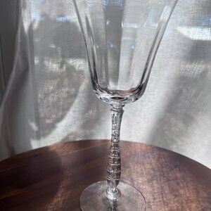 Vintage Fostoria "Silver Flutes" Clear Crystal Water Goblet, Replacement
